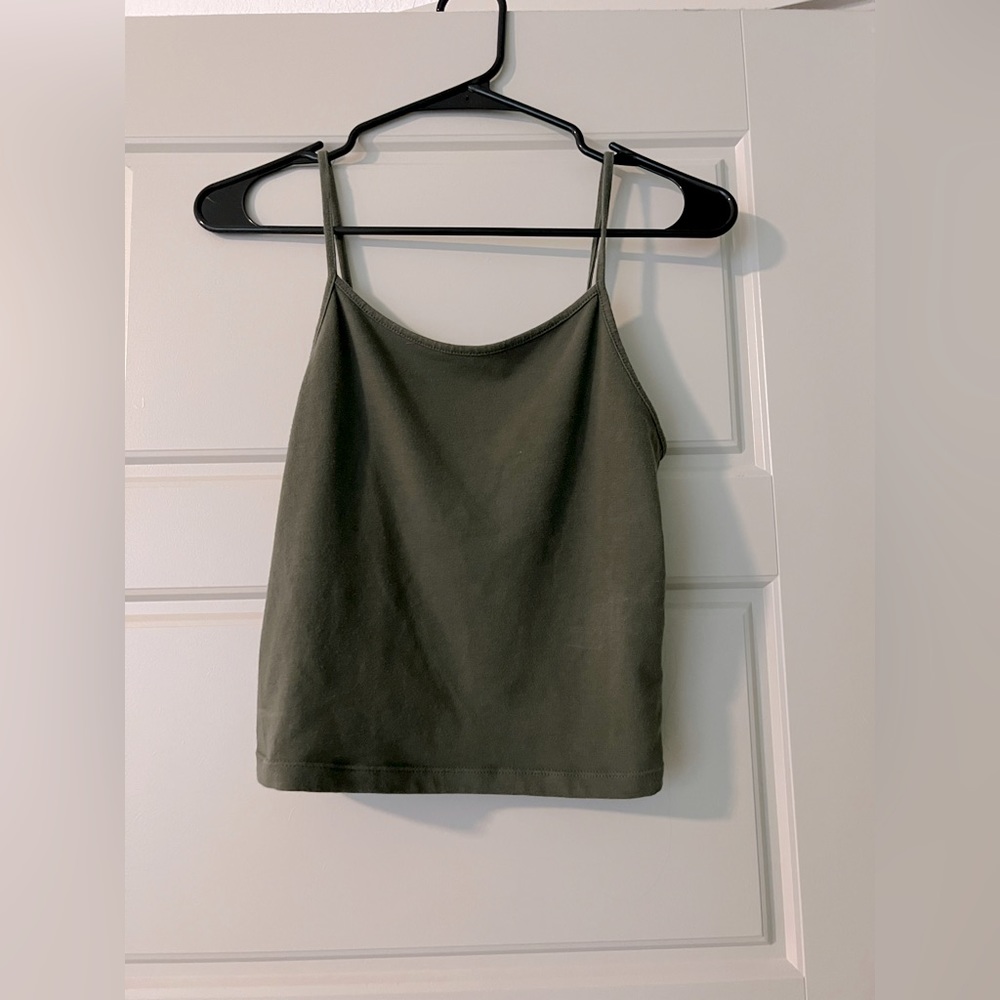 Women’s olive green tank top